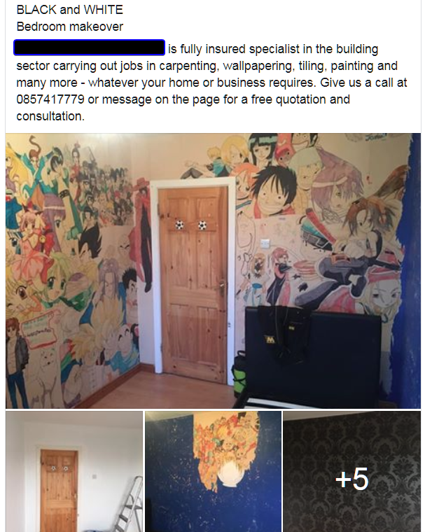 Noxy @ Hypixel Studios on X: Just came across this randomly on my facebook  feed A local painter/decorater painted over a huge handrawn collage as part  of a job What an awesome