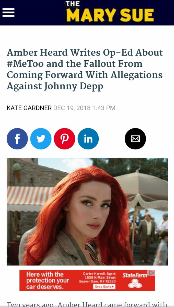 Forget that every publication/media outlet reporting on her self-written WaPo article knew it was about Johnny, and said as much. The intent of her article was & is obvious. But let's look at some sequences of events anyway.