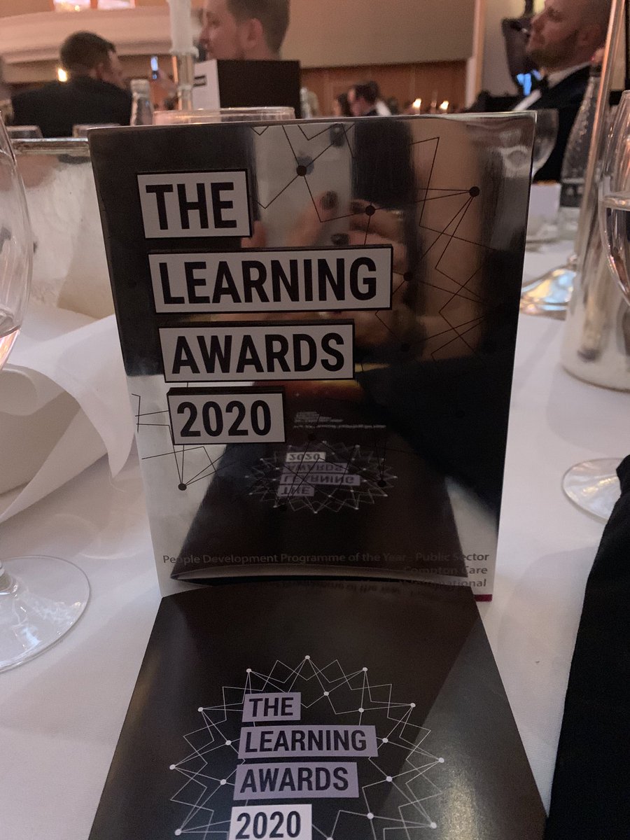 We won! Thankyou #learningawards & ⁦@ClaudiaWinkle⁩ for ⁦⁦@Compton_Care⁩ award for People development programme, stars everyone at #teamcompton