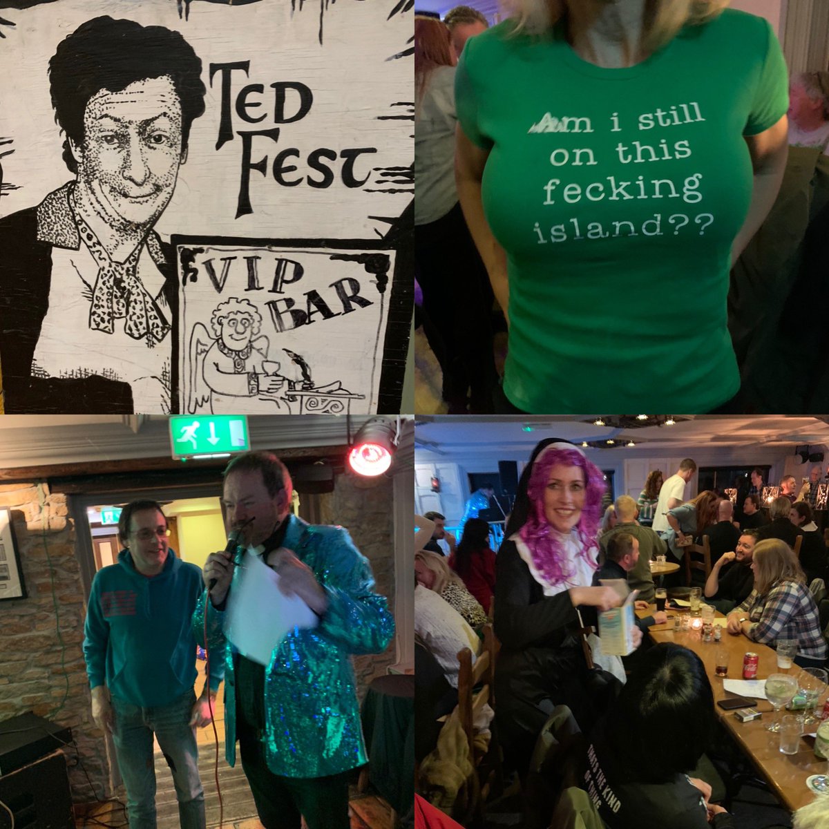 TedfestHQ's tweet photo. And the games have begun! Just a spot of Human Bingo &amp; Parlour Games to get the tremendous fun started 😇 #TedFest #FrTed https://t.co/LbDmg99Eny