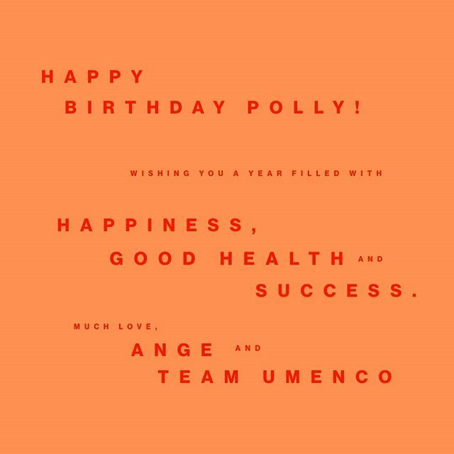 UmencoTalent's tweet photo. Happy Birthday Polly! @pollyfinn
Wishing you a year filled with happiness, good health and success.
Much love, 
Ange and Team Umenco https://t.co/Hwze5X1ybj https://t.co/tFdZNGmbr6