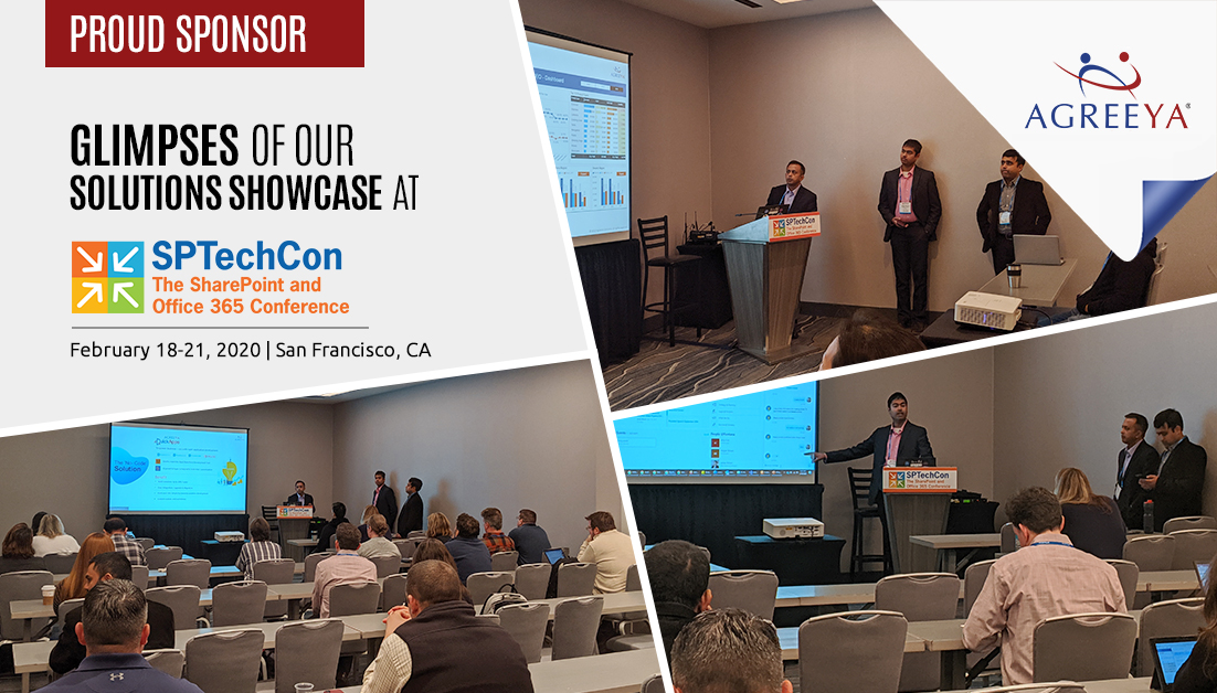 AgreeYaGlobal's tweet image. Here are a few clicks from our solutions showcase – ‘Office 365 – Automation &amp;amp; Adoption’. It was an absolutely great experience! Our team will be available for the next 2 days as well. Join us to explore how we can help with your #digital transformation. #SPTechCon #Microsoft