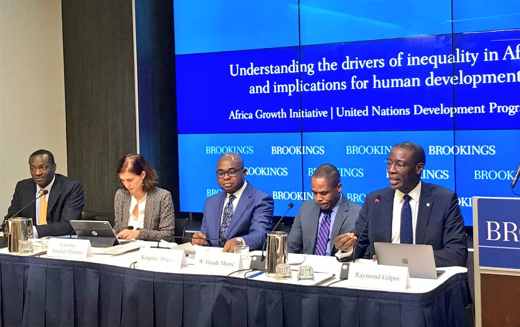 ahunnaeziakonwa's tweet photo. We are pleased to partner with @BrookingsInst to have #Africa launch of @UNDP's #2019HDR in Washington DC, with an engaging and diverse panel with perspectives from African policy leaders and leading multilateral institutions. https://t.co/IJqdff1Lbt