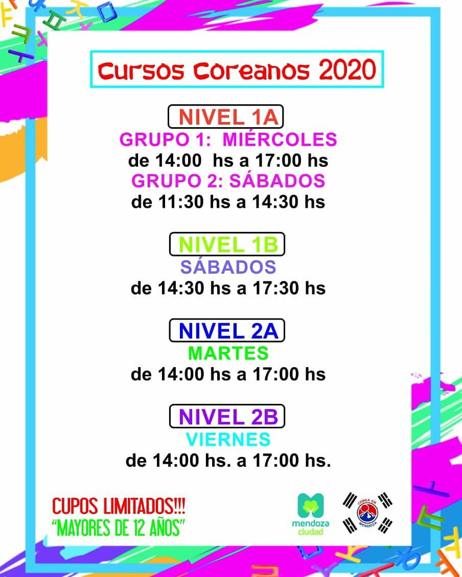 CoreaEnMendoza's tweet photo. Y por fin!!!🎉💖🇰🇷
INSCRIPCIONES ABIERTAS! 🔖CURSOS IDIOMA COREANO🔖 📌Leer BIEN los dos flyer promocionales.
📩Consultas por msj privado. https://t.co/gXJips7TRH
