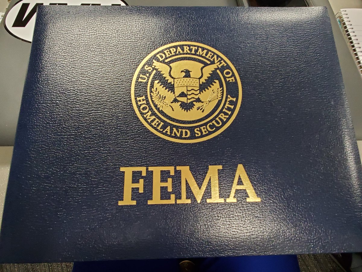 MissAshes92's tweet photo. 🥳🥳🥳 FEMA Basic Academy Graduate! It's official!🥰

 I've been wanting that blue and gold certificate set for so long. I really enjoyed the coursework and the journey and can't wait to hit the next goal on my list. #EMGTwitter #EMGirl #2020Goals #LetsGoGetEm https://t.co/E7d0oLgaWh