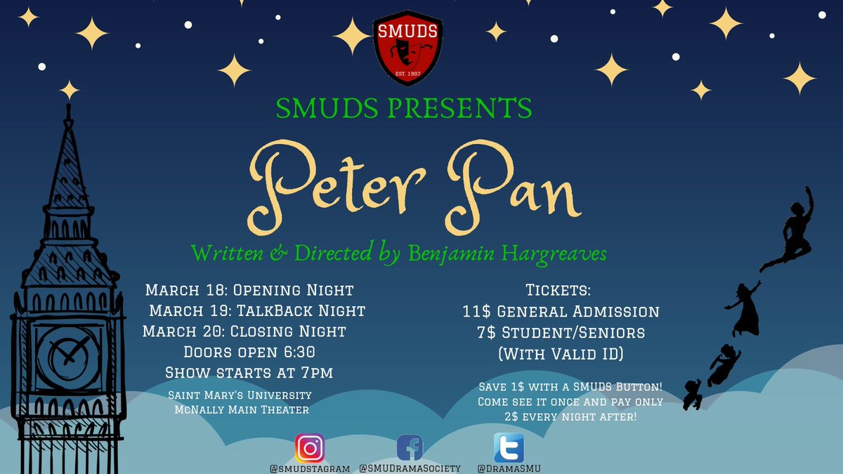 DramaSMU's tweet photo. Like and retweet this tweet for a chance to win a VIP experience from SMUDS! 
This VIP Experience includes;
-Premium Seating
-Complimentary Snacks and Beverages
-Signed Programs
-A Backstage Meet &amp; Greet with the Cast, Director &amp; Stage Manager
-and a special gift from us to you. https://t.co/hAweV9DDvk