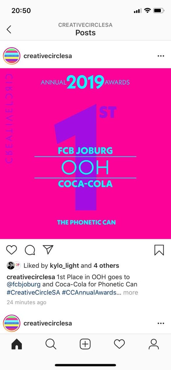 JonathanDeeb's tweet photo. Super friggin Proud! Congratulations to the most amazing team at @FCBJoburg &amp; @CocaCola_ZA who passionately brought every aspect of this campaign to life. #CreativeCircleSA #CCAnnualAwards https://t.co/OPMDo1zx6F