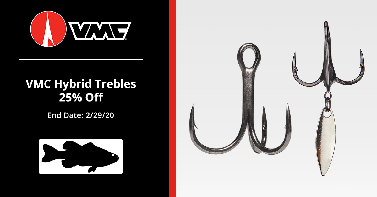 TackleWarehouse's tweet image. Shop Now👉 bit.ly/2ucQkeC

25% Off VMC Hybrid Trebles!

#TackleWarehouse | #VMChooks