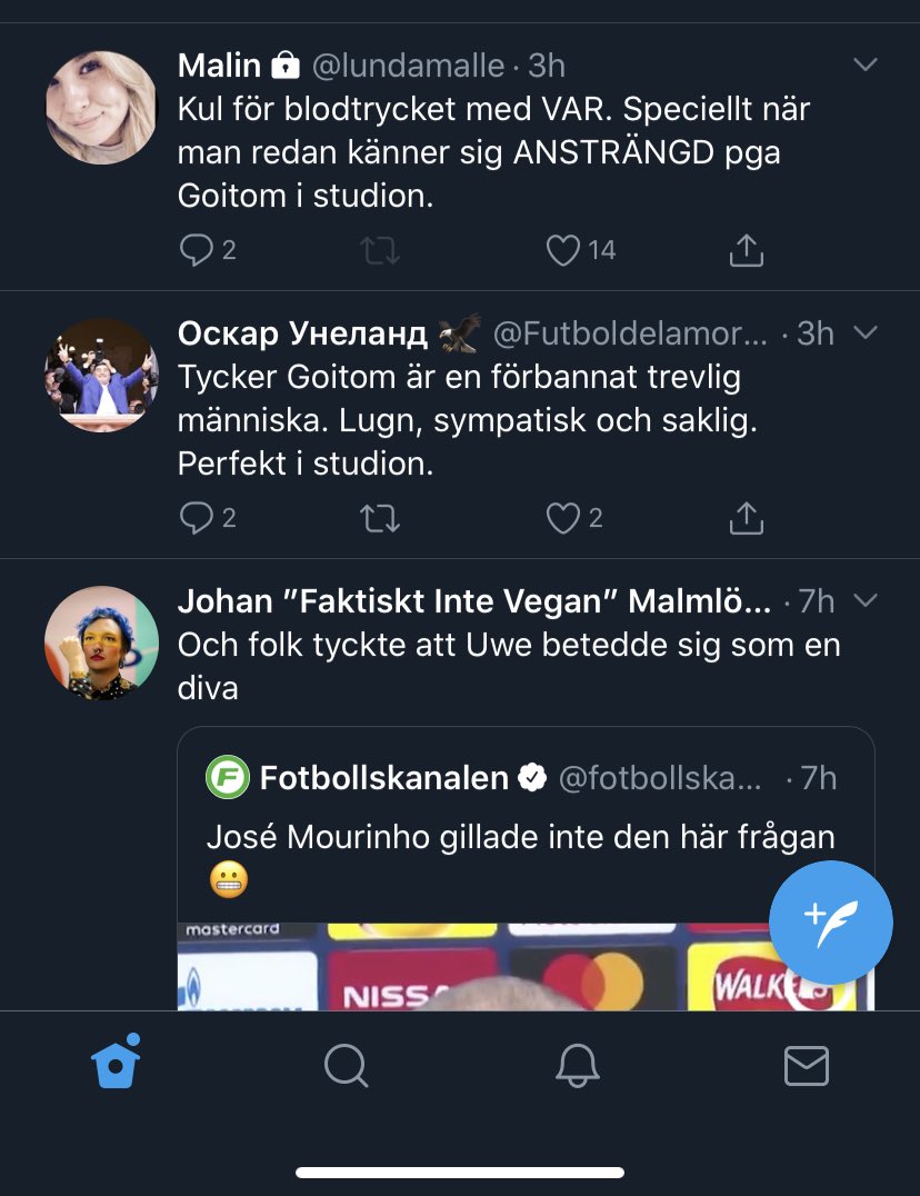 EnFredrik's tweet photo. Bra att mitt flöde är överens om Goitom #bubblan

@lundamalle ⁦@Futboldelamor12⁩ https://t.co/so1TcDaBkh