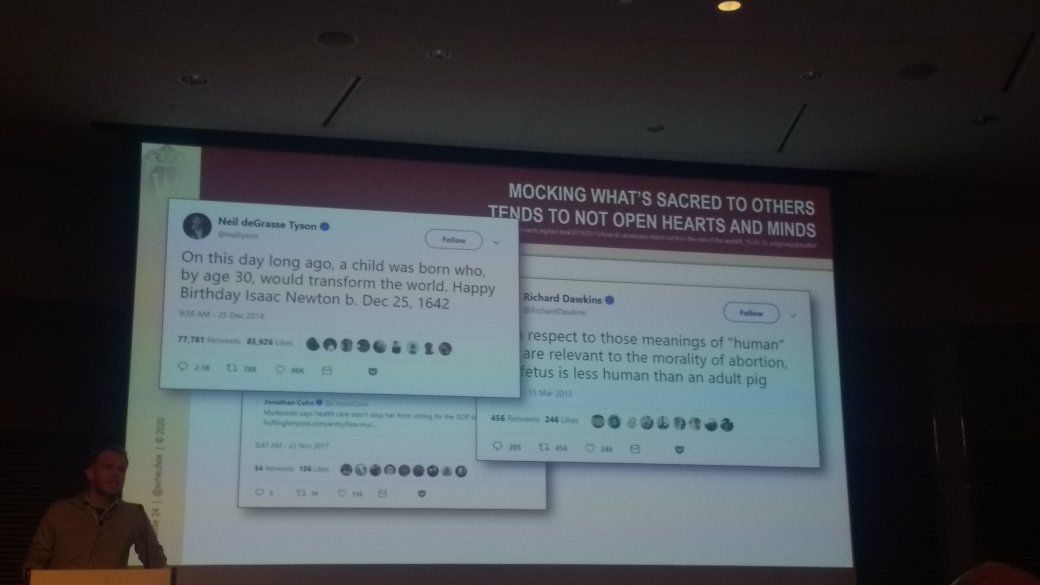 IamDonStanley's tweet image. &quot;Mocking what&apos;s sacred to others tends not to open hearts and minds.&quot; @scheufele @UW_LSC #WARF #scicomm