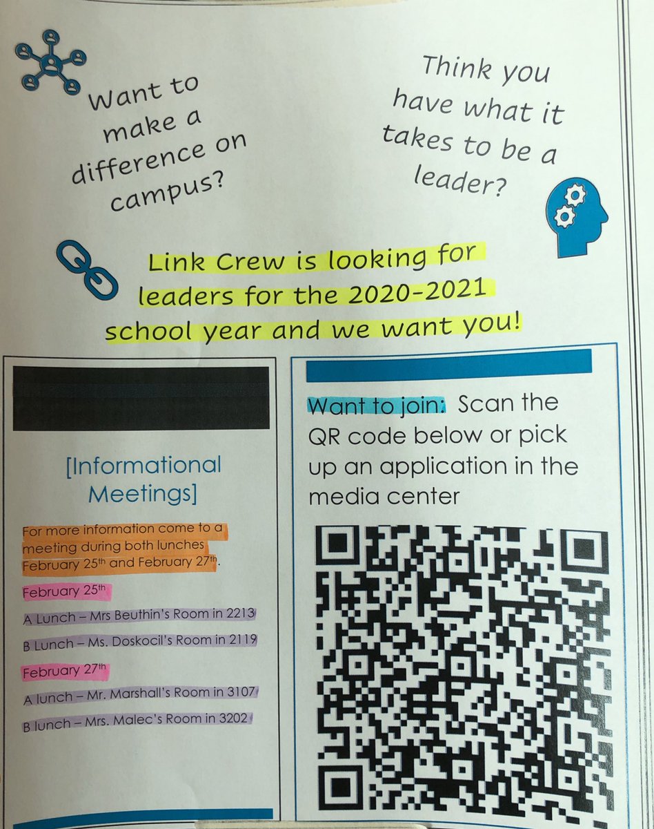 Wanna be a leader? #TheYoungkerWay #yhsriders #linkcrew #roughriders #youngkerhighschool