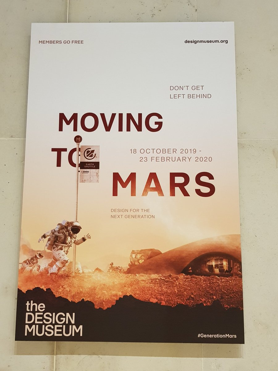 KatSmale's tweet photo. Reclining in the remarkably comfortable, 3D printed from recycled plastic seat in the @EOCengineers &amp; @HASSELL_Studio designed #Marshabitat at @DesignMuseum #generationmars #dontgetleftbehind @NASA https://t.co/vZd6OUNiwQ