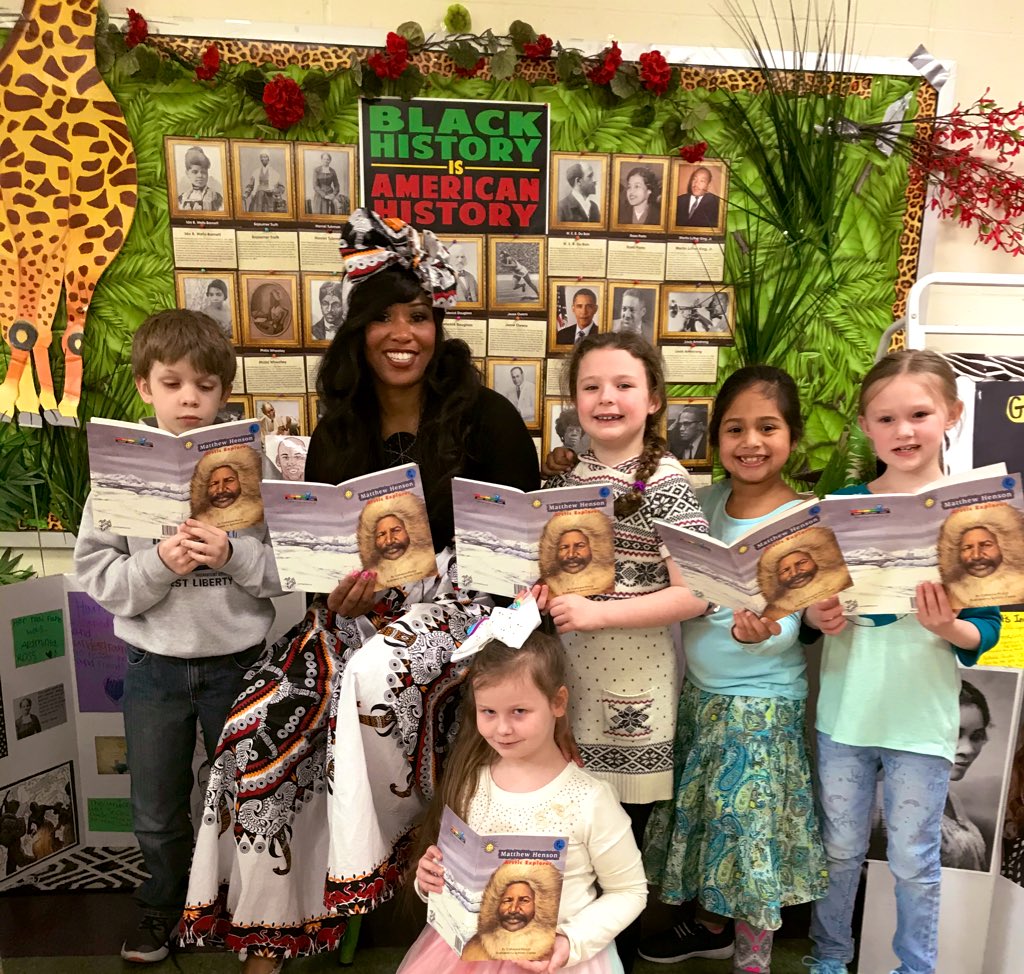 MillionAnedra's tweet photo. Introduced a new reading group book! 📚Matthew Henson famous explorer. 🌍🌏#Read2Lead #BossBooks https://t.co/0Y7PiufvbD