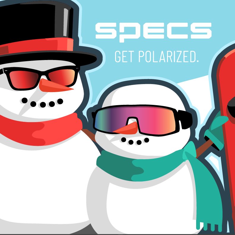 SpecsRx's tweet photo. Are you wearing your polarized sunglasses on this snowy day?? ☃️❄️ #SpecsFitsMe #GetPolarized #EyewearForEverywear https://t.co/WT5acSLsuE