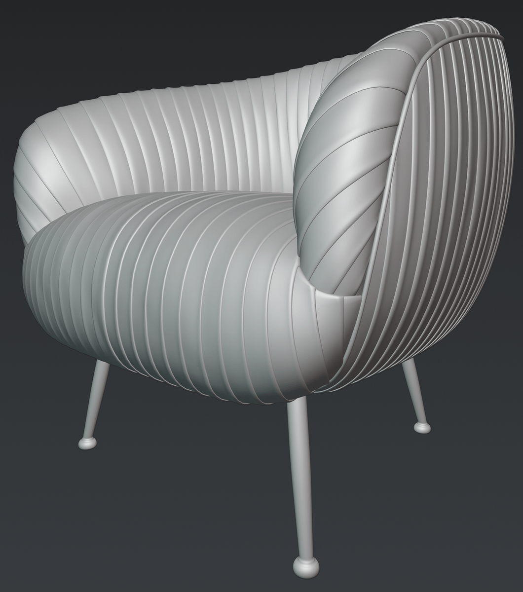andrewpprice's tweet photo. Photoreal pleated chair made with Blender - with free download! By Laci Lacko: https://t.co/WA6JKa6XEk https://t.co/T147CcpZcw