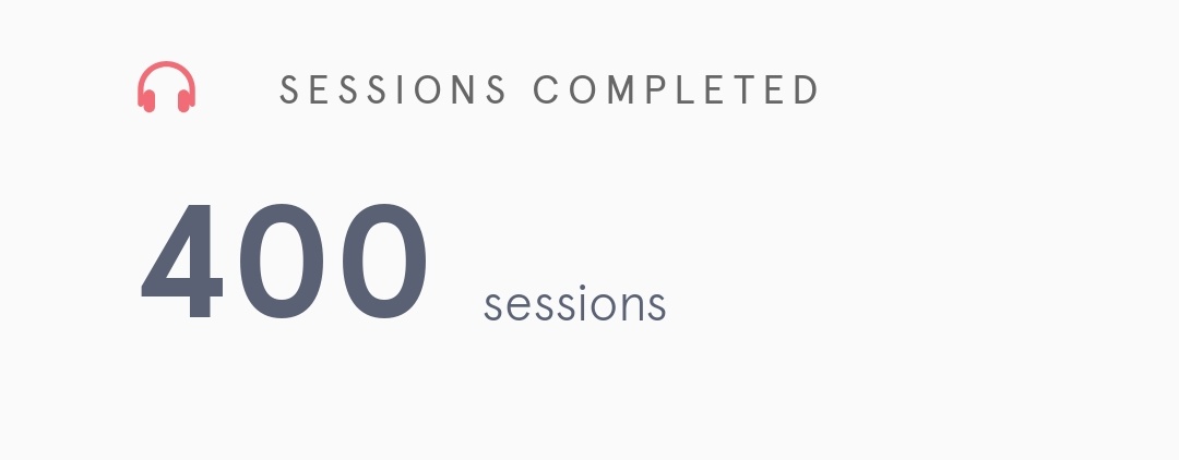Meditation is genuinely so helpful to navigate life. Today I've completed 400 sessions 💜 <a href="/Headspace/">Headspace</a>