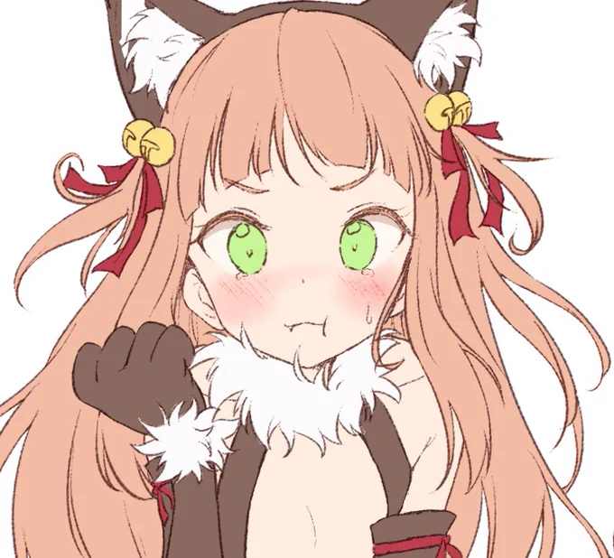 おはようございます～

あこにゃんの線画、下塗り完了～? 