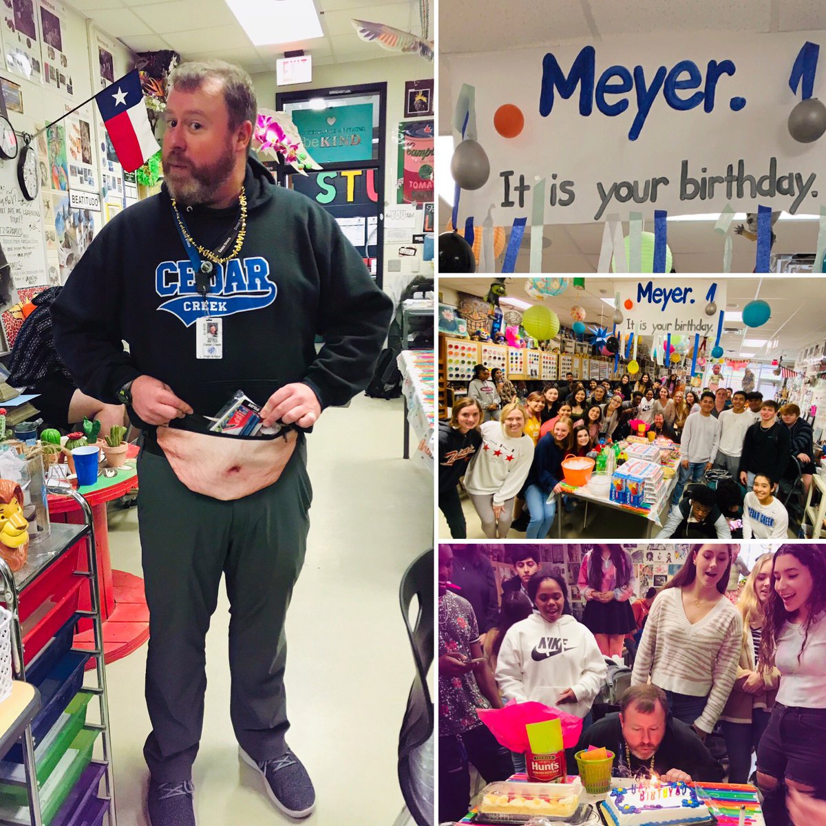 Happy bday to this guy right here! Our fearless leader, curator of all things random and weird, sloth collector, and champion for student voice and leadership! Hope your day is as special as you!💙 <a href="/CedarCreekHS/">Cedar Creek High</a> <a href="/BastropISD/">Bastrop ISD</a> <a href="/TASC_StuCo/">TASC</a>