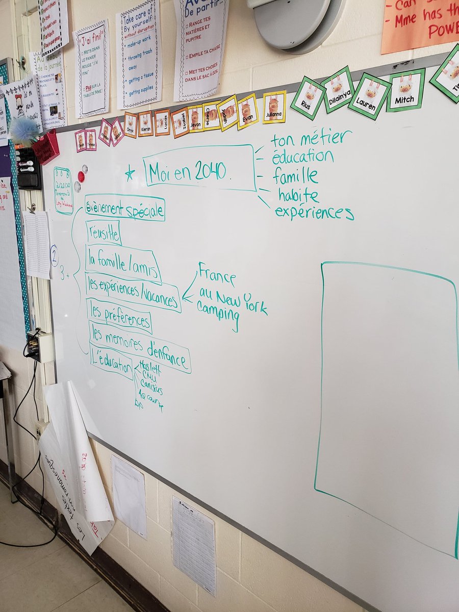 MmeLatour11's tweet image. Où seras tu en 20 ans? On écrit des biographies utilisant des éléments de texte informatif. Students are excited to write about their future dreams, hopes and plans. #visualizeyourfuture #scdsbliteracy #bonjourscdsb