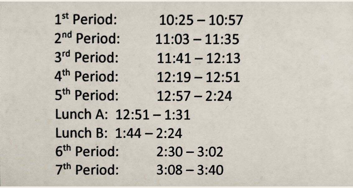 Ok, C-House! Here’s our schedule for tomorrow on the two-hour DELAY. Be safe out there in the morning and we’ll see you at 10:25 ❄️