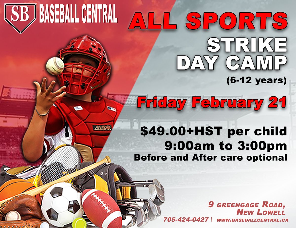 STRIKE DAY ALL SPORTS CAMP FEBRUARY 21! — REGISTER NOW! - mailchi.mp/4c5dc80bcdde/s…