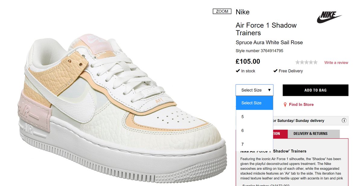 air force 1 shadow spruce aura white sail rose