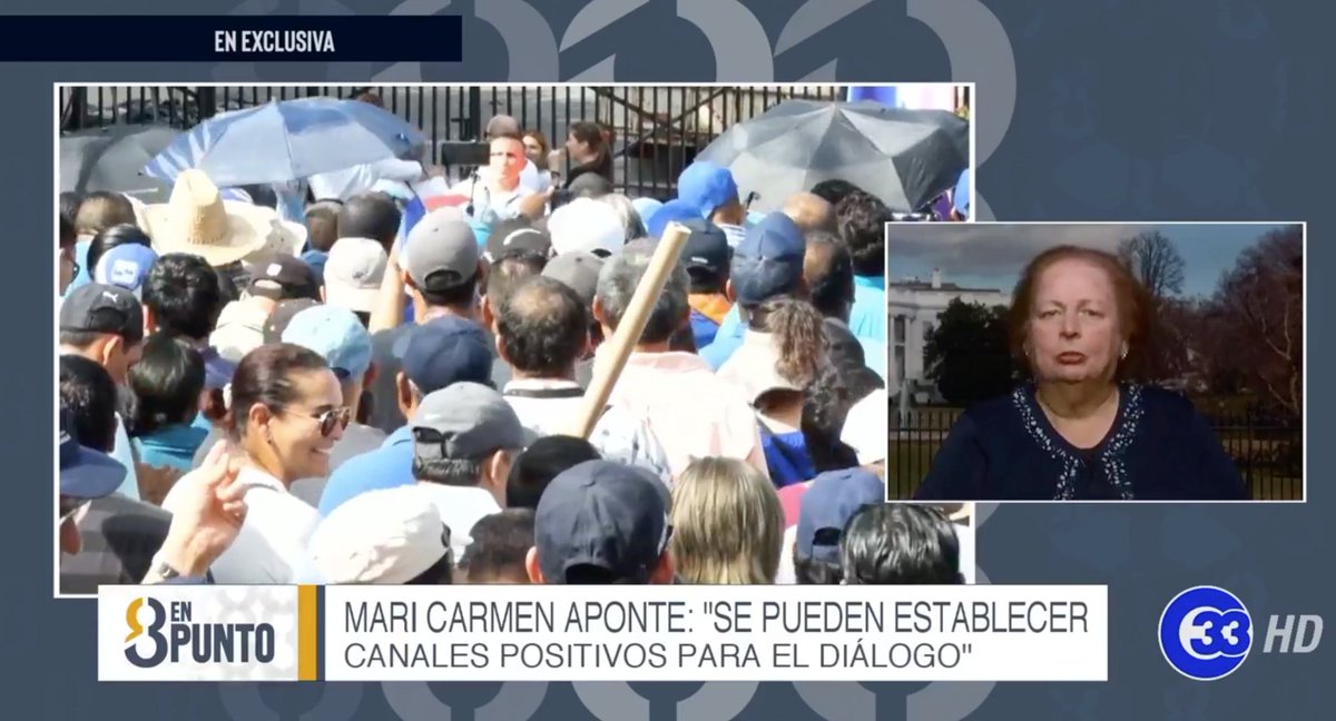 #8EnPunto | #InestabilidadPolítica | “Los Ejecutivos tienen que trabajar con la Legislativa de una forma más constructiva”. Mari Carmen Aponte, exembajadora de Estados Unidos en El Salvador.