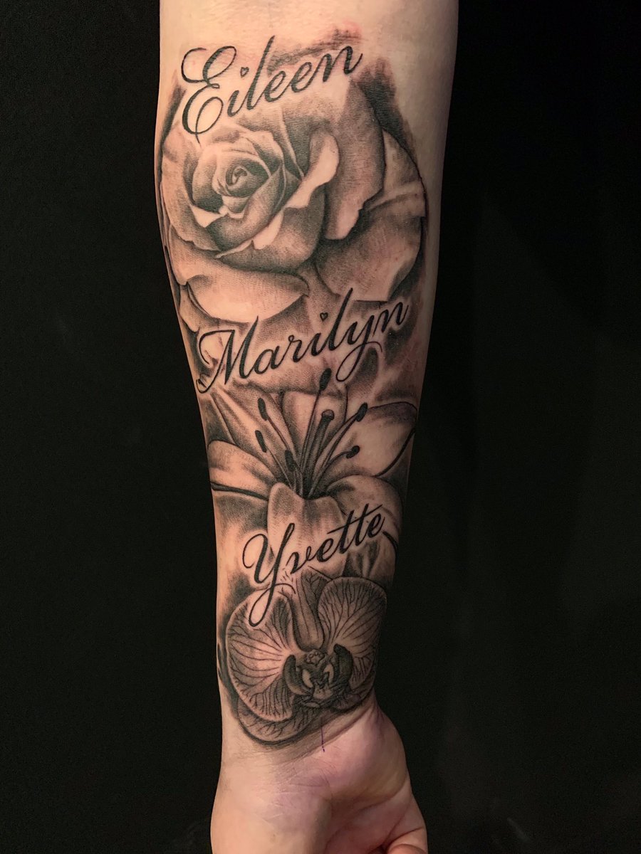 HighVoltageTat's tweet photo. Gorgeous piece for Elida in honor of her daughters by @artofkevinlewis! [you can find Kevin through the link in our bio] https://t.co/BSxiCWt42e