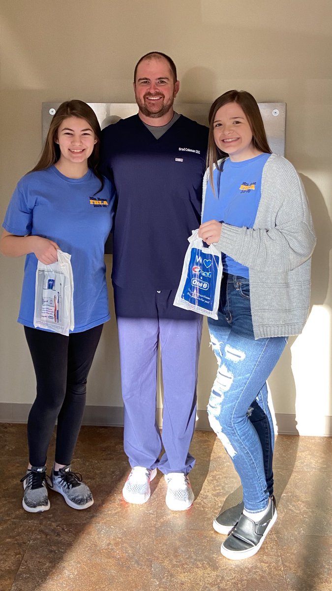 wecook1992's tweet photo. @Bomber_FBLA continues celebrating  #CTEmonth with Coleman Dentistry &amp; @happyhackler for National Children’s Dental Health Month. Thanks Dr. Brad Coleman for partnering with us &amp; providing toothbrushes for all 3rd grade students. @Dr_JakeLong @MHHSGoBombers @EdDcte https://t.co/jekY8QG4k4