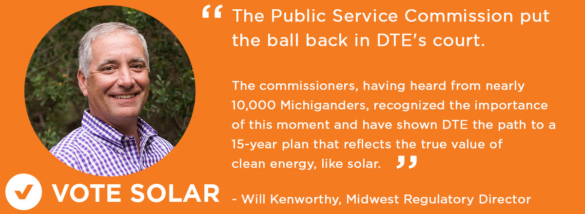votesolar's tweet photo. STATEMENT: Today the @MichiganPSC sent @DTE_Energy back to the drawing board on its flawed, dangerous 15-year energy plan. We'll keep working w local leaders to hold DTE accountable #PowerUpMI https://t.co/KCaMdHyn1V https://t.co/9H2iLF43Dh