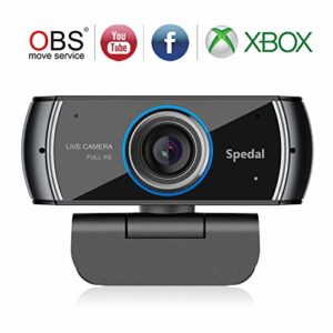 Beauty Live Streaming Webcam Spedal Full HD Webcam 1080p Compatible for Mac OS Windows 10/8/7 Computer Laptop Camera for OBS Xbox XSplit Skype Facebook 