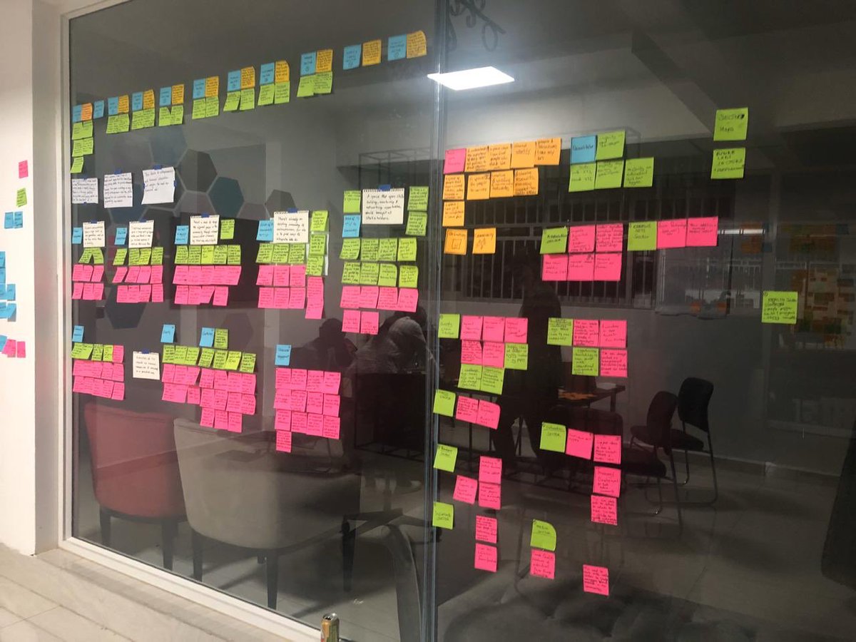 CKJapheth's tweet photo. When your team loves putting up notes all day to convince you they are working🙉 

All said, we owe our regional growth to this young passionate #activaton team working on making 🇺🇬 the best place to be an entrepreneur. Successful execution in #Gulu onto #Jinja next week. #YAW https://t.co/9ipH4Hk18t