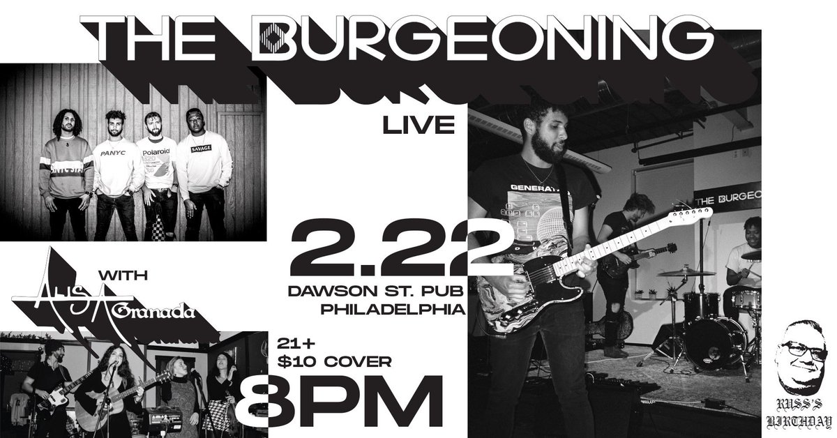 Saturday Night <a href="/dawsonstreetpub/">Dawson Street Pub</a> The Burgeoning w/Alisa Granada <a href="/TheBurgeoning/">THE BURGEONING</a> @alisaGranada facebook.com/events/s/the-b…
