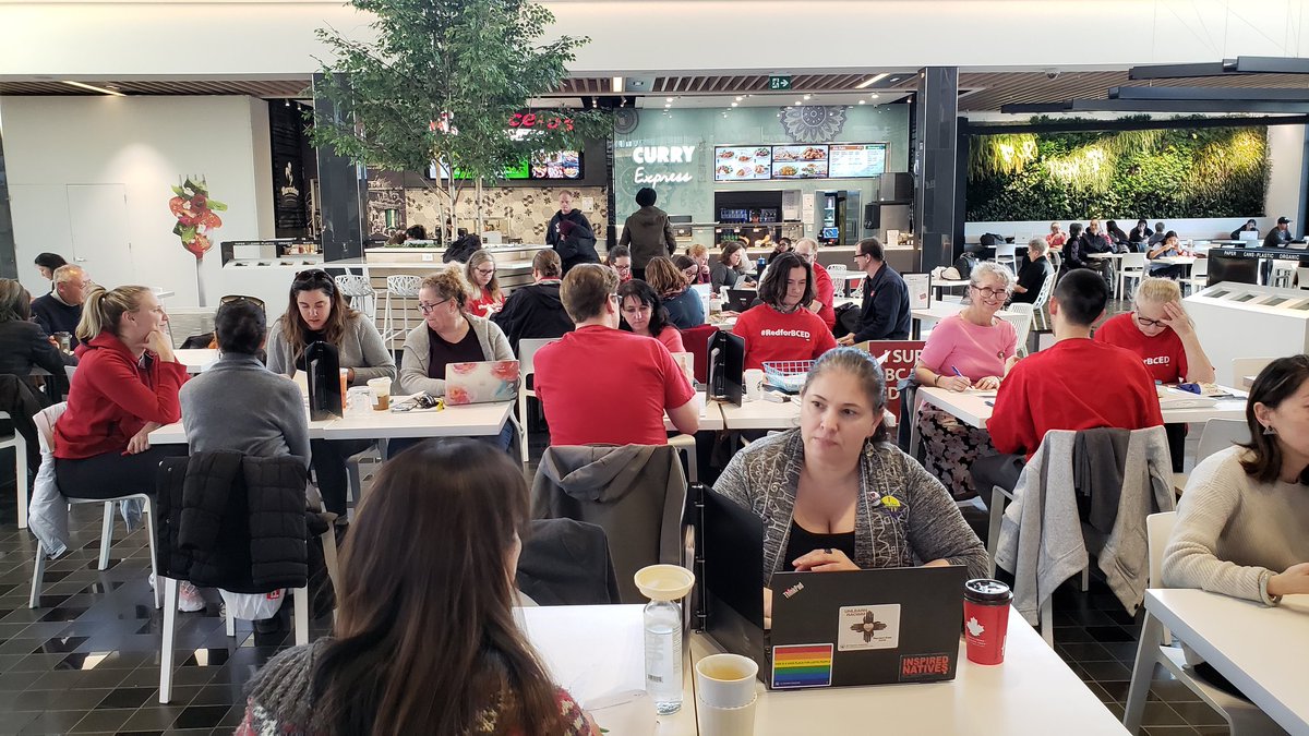 Mark-In happening right now with Burnaby and Coquitlam teachers at Lougheed food court. Our work goes well beyond 9-3pm <a href="/bctf/">BC Teachers’ Federation</a> <a href="/CTA43/">Coquitlam Teachers</a>