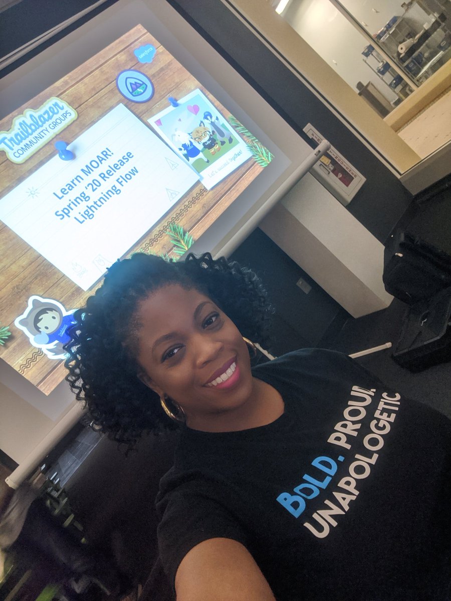TheTiffSpencer's tweet photo. I'm the unofficial @BoldForce Orlando president 😂  ! Great night talking about #Salesforce equality groups, HBCUs, the Wells' Built museum, Spring '20 AND Lightning Flows with @Orlando_SFDC 💥💥💥 https://t.co/JO6V95qiKt