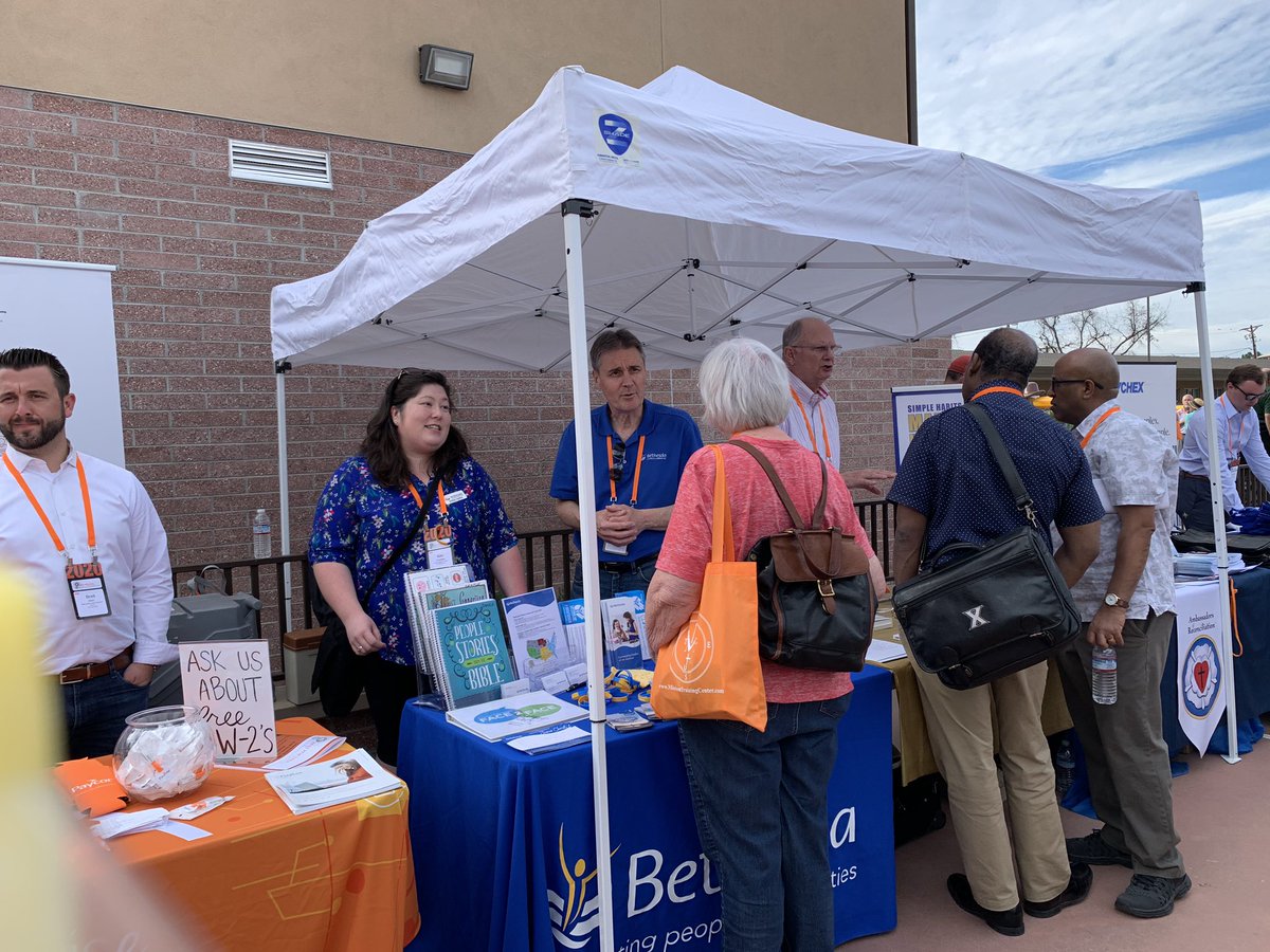 #bpmphx2020 Deaconess Kim Trombley and Rev. Steve Leinhos share @BethesdaLC resources. Stop by our booth!