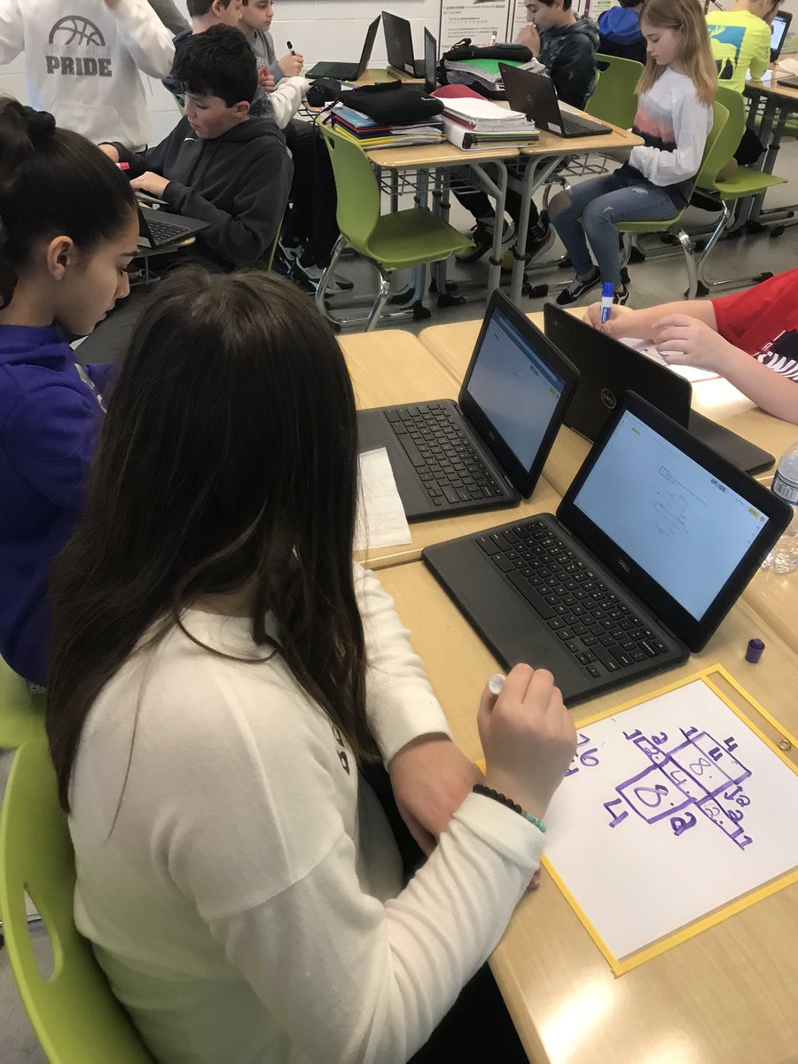 Digital Scoot (surface area) was a success! Took a different take on the way we do Scoots, and my gen ed kiddos loved it. They took on the role of the teacher when their partner needed help. Collaboration and perseverance at its finest! Proud teacher moment! #mathisfun #scoot