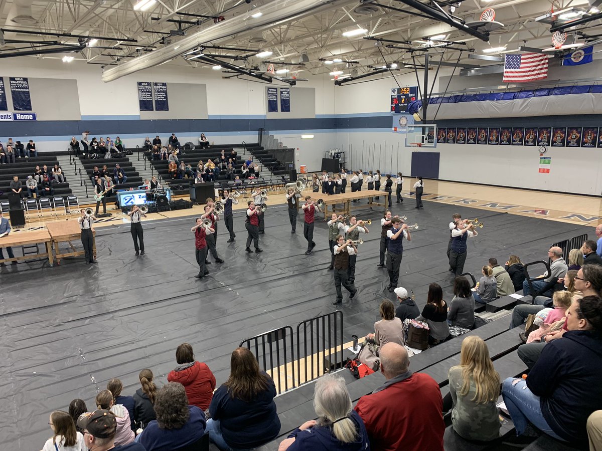 ZHSActivities's tweet photo. More photos from tonight’s half time performance. There’s plenty of time to get here to see it during the second half time of tonight’s double header! @Zimmband @ISD728 https://t.co/S9Kf4gJHra