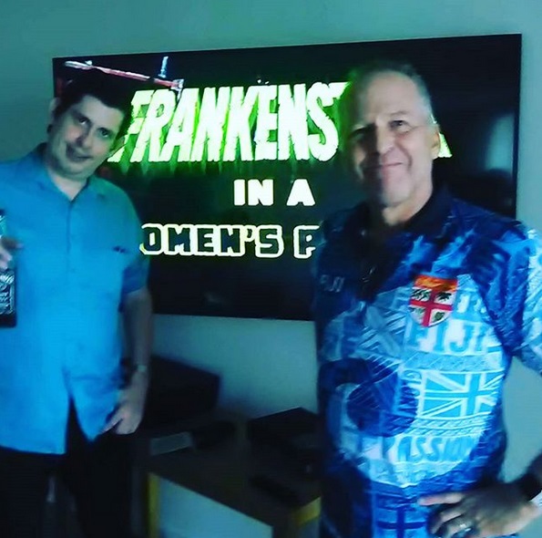 Recording an Audio Commentary for Frankenstein in a Woman's Prison with Phillip Darlington, Jeff Leroy and Tasha Tacosa.