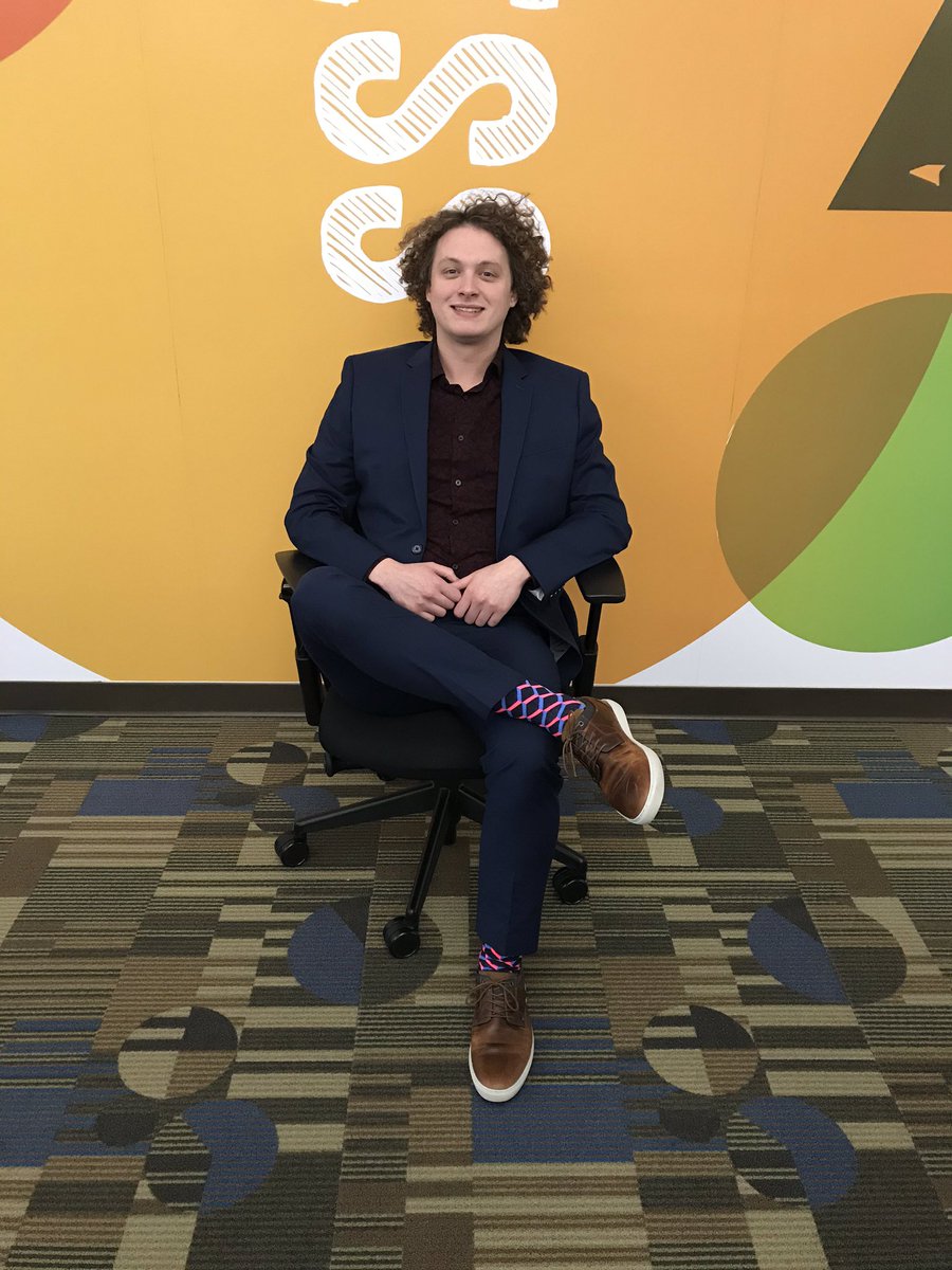 johnsonsgiants's tweet photo. Mikeal Toasti dressing for success!! Check out the cool socks 😝 #fancyfolk #tugglenation #latepost @evv_cc @EvansvilleMss @anthonyetuggle @mzkj425f1 https://t.co/w5nC1EqJaa