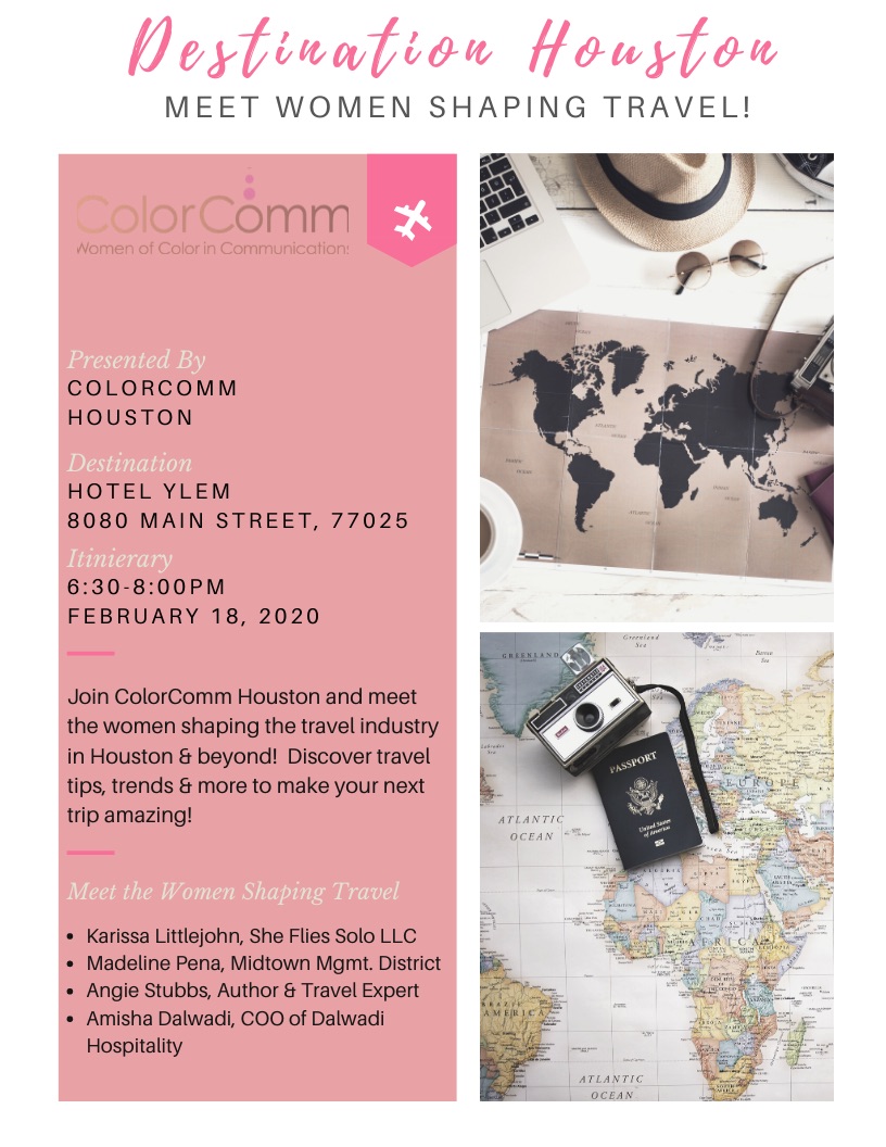 ColorCommntwk's tweet photo. Yesterday our #ColorCommHOU chapter hosted “Destination Houston: Women Shaping Travel” featuring a panel including Karissa Littlejohn, Madeline Pena, Angie Stubbs & Amisha Dalwadi! https://t.co/0Nu1hFgNF7