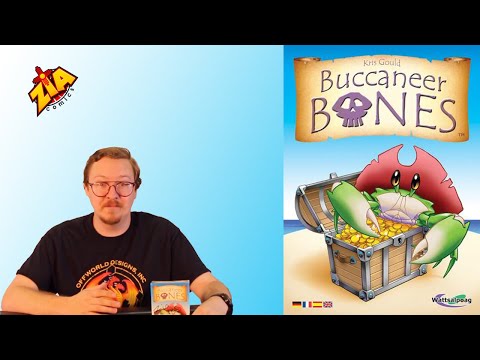 Danny from ZiaComics.com teaches us how to play the dice rolling game Buccaneer Bones by WATTSALPOAG Games. This is a game for up to 1-4 players ages 8+ and should take 15 minutes for a complete game. 

youtu.be/lttb5D3xV0E