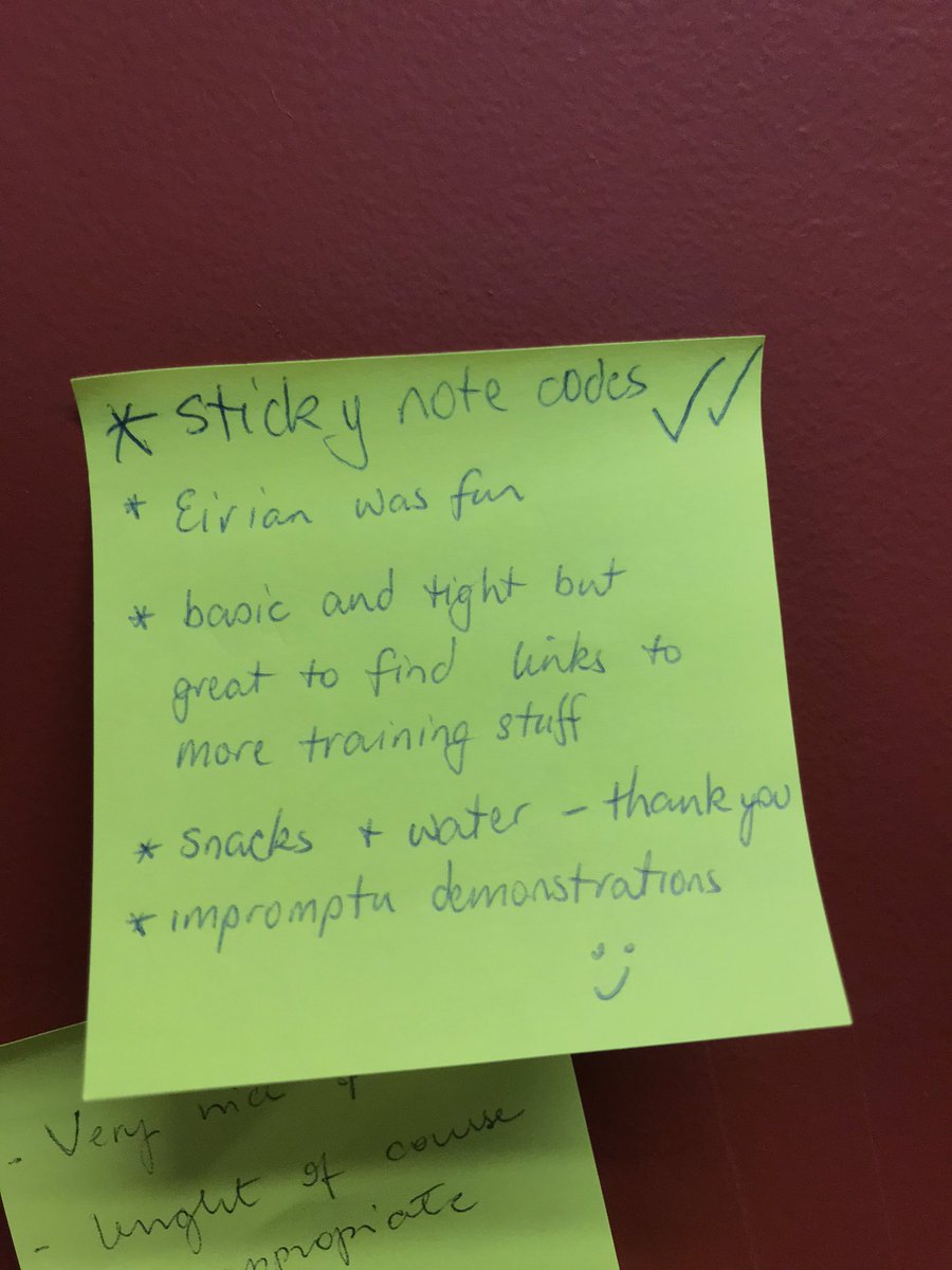 eowenp's tweet photo. Nice feedback to the instructors makes me feel good 🙂 

Taught some R programming today https://t.co/Q0H1FXL8FP