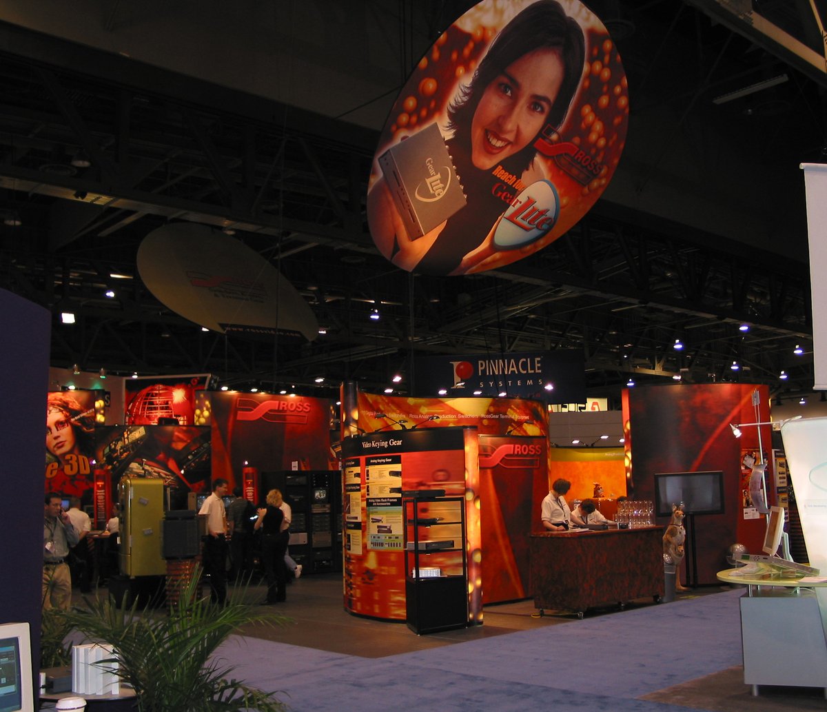 ross_video's tweet photo. #throwbackThursday to our booth @NABShow 2002! Now, we're #LivingLive at Booth SL1205.

Register today using FREE code LV3884 at https://t.co/4ekJkYKl6V

#RossNAB #LivingLive #NABShow https://t.co/JxGjOAWNW6