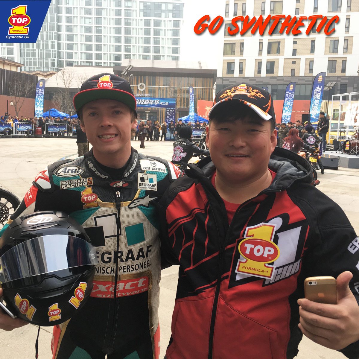 Top1OilUSA's tweet photo. Everywhere we go around the world, we’re grateful to meet so many amazing people who are all part of the TOP 1 family. Go TOP 1!
#GoSynthetic #TOP1Racing #TOP1Global https://t.co/L3kQtlFAhV