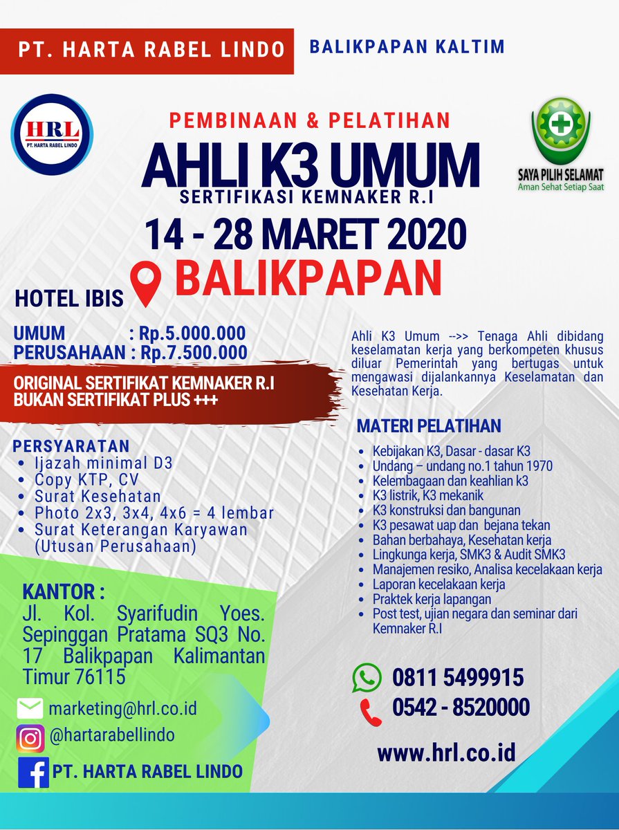 Ahli K3 Umum Ak3 Balikpapan Kemnaker Ri Ak3balikpapan Twitter