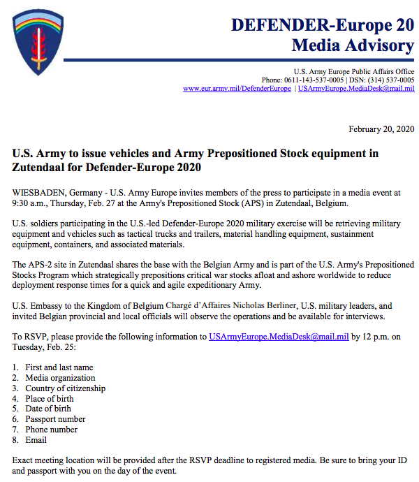 Us Army Europe Auf Twitter Mediaadvisory Media Is Invited To