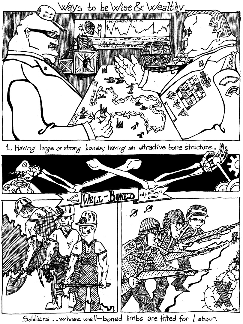 abecedarycomic's tweet photo. WELL-BONED
“Soldiers..whose well-boned Limbs are fitted for Labour.”
— 'Way to be Wise &amp; Wealthy' · (1736)
https://t.co/fF3VofPEjQ #illustration #webcomic @OED https://t.co/5niXGj0eIC