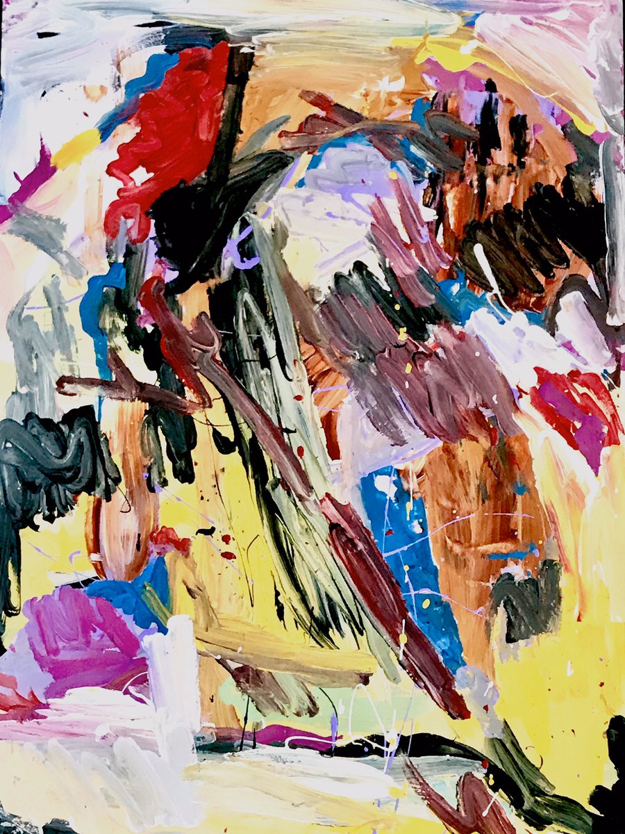 “Follow your Intuition “  acrylic/paper 22 X 24”  #modernart #contemporaryart #abstractart #abstractexpressionism #neoexpressionism #lowereastsideart #artgallery #newyorkartist #painting #arte #artcollector #americanart #artwork #contemporarypainting #moma #newyorkartgallery