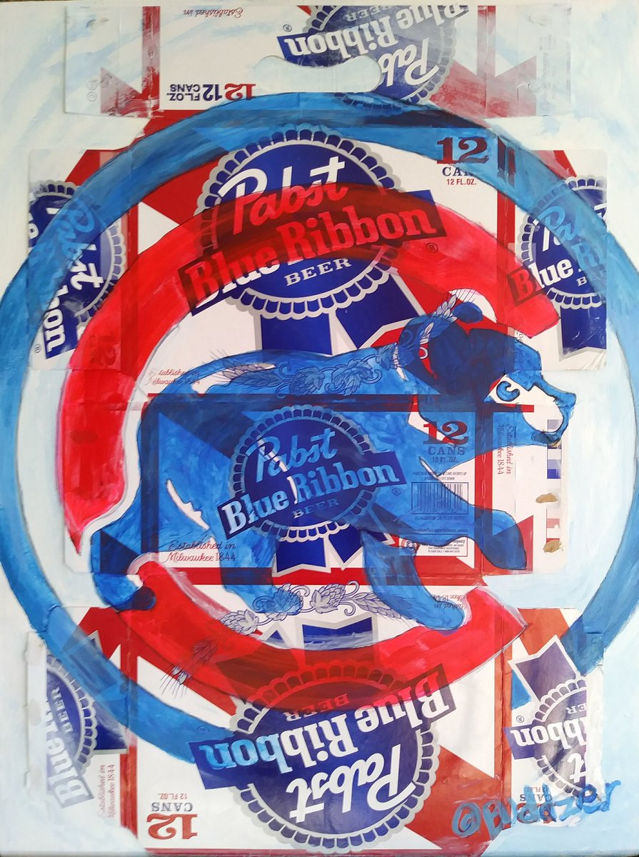 buddzer's tweet photo. @Cubs painted this and thought you'd like it. #cubbies #cubfan #pabstblueribbon https://t.co/2jaZt0P8Yc